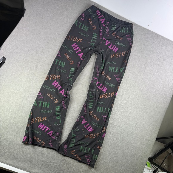 Vintage Dansco Disco Pants Small LA Made USA Tango Latin Dance Flare Halloween - Picture 2 of 12